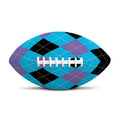 Blue Purple And Black Argyle Print Rugby Ball