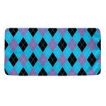 Blue Purple And Black Argyle Print Towel
