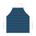 Blue Purple And Black Chevron Print Adjustable Apron