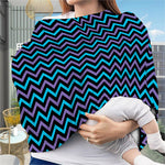 Blue Purple And Black Chevron Print Baby Seat Cover