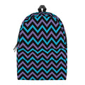 Blue Purple And Black Chevron Print School Backpack