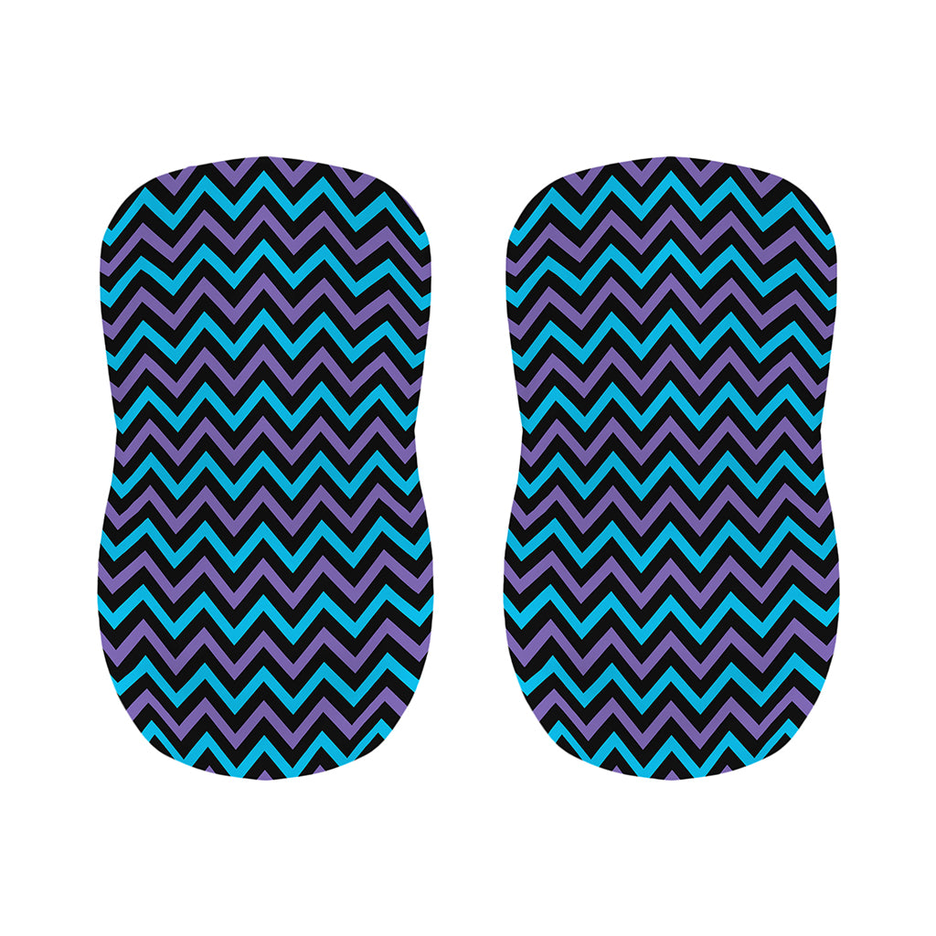 Blue Purple And Black Chevron Print Bar Stool Covers