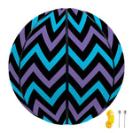 Blue Purple And Black Chevron Print Basketball