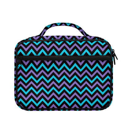 Blue Purple And Black Chevron Print Briefcase Bible Bag