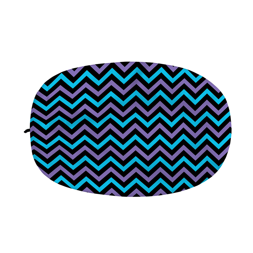 Blue Purple And Black Chevron Print Car Side Mirror Covers