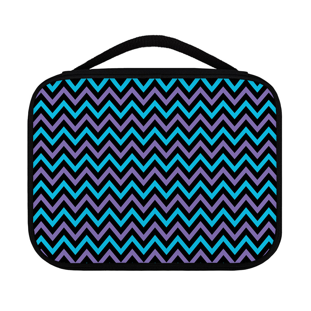 Blue Purple And Black Chevron Print Classic Bible Case
