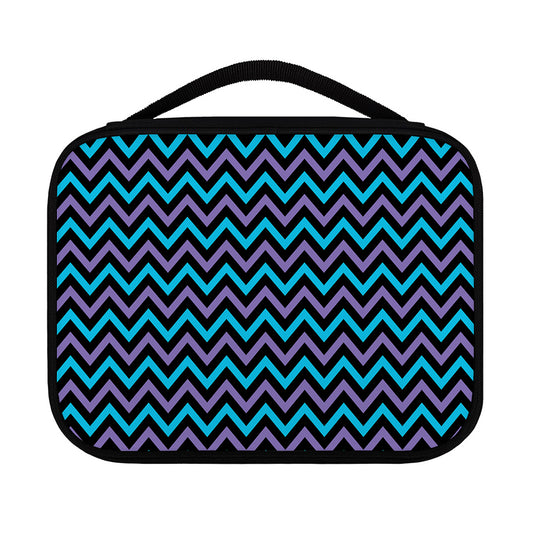 Blue Purple And Black Chevron Print Classic Bible Case