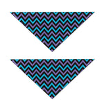 Blue Purple And Black Chevron Print Dog Bandana