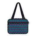 Blue Purple And Black Chevron Print Double Strap Bible Bag