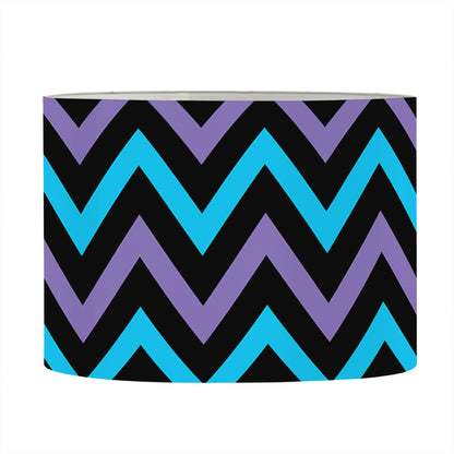 Blue Purple And Black Chevron Print Drum Lamp Shade