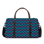 Blue Purple And Black Chevron Print Duffle Bag