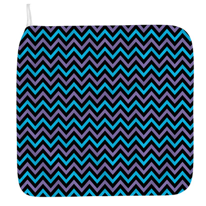Blue Purple And Black Chevron Print Hand Towel