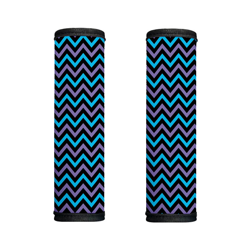 Blue Purple And Black Chevron Print Handle Covers