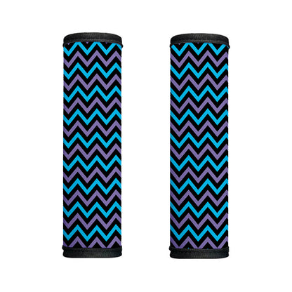 Blue Purple And Black Chevron Print Handle Covers