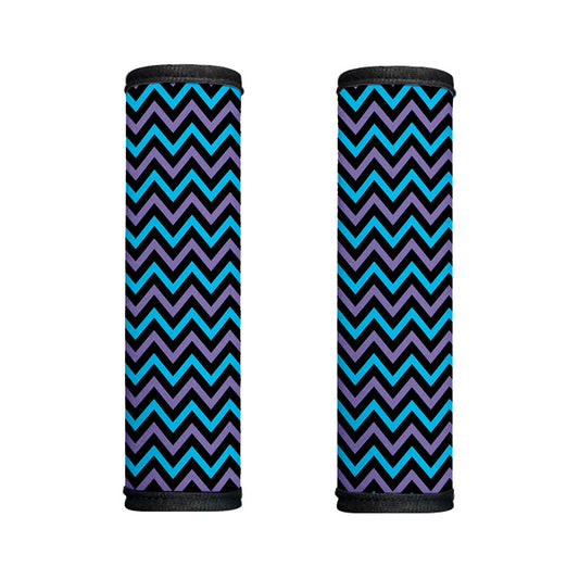 Blue Purple And Black Chevron Print Handle Covers