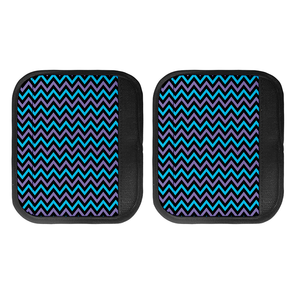 Blue Purple And Black Chevron Print Handle Covers