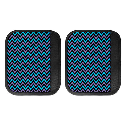 Blue Purple And Black Chevron Print Handle Covers