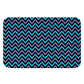 Blue Purple And Black Chevron Print Indoor Door Mat