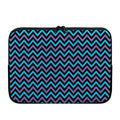 Blue Purple And Black Chevron Print Laptop Sleeve