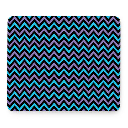 Blue Purple And Black Chevron Print Mouse Pad
