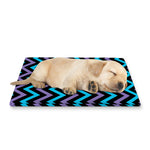 Blue Purple And Black Chevron Print Pet Cooling Mat Cover