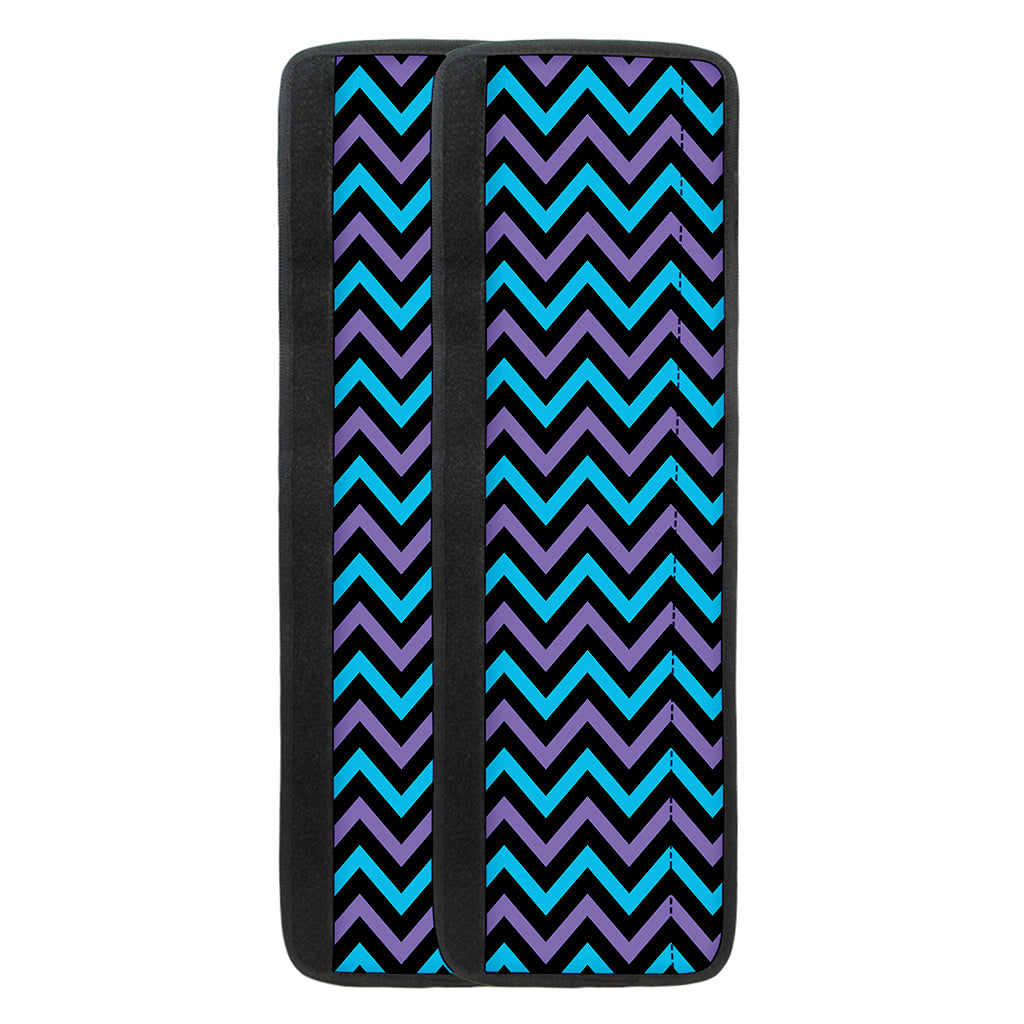Blue Purple And Black Chevron Print Refrigerator Handle Covers