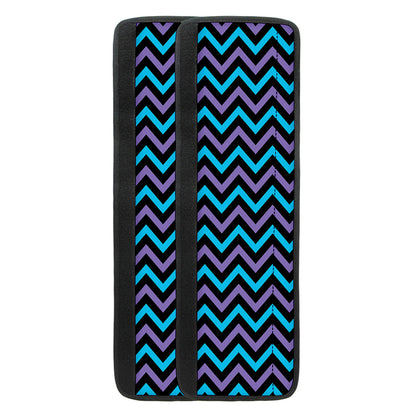 Blue Purple And Black Chevron Print Refrigerator Handle Covers