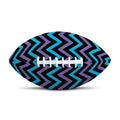 Blue Purple And Black Chevron Print Rugby Ball
