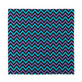 Blue Purple And Black Chevron Print Silk Bandana