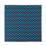 Blue Purple And Black Chevron Print Silk Bandana
