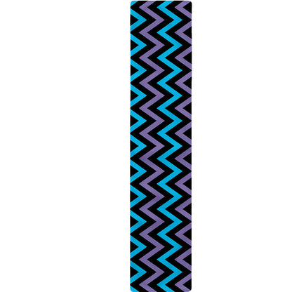 Blue Purple And Black Chevron Print Table Runner