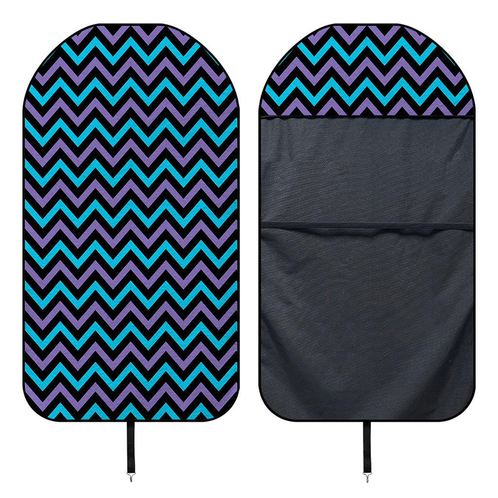 Blue Purple And Black Chevron Print Waterproof Car Seat Cover