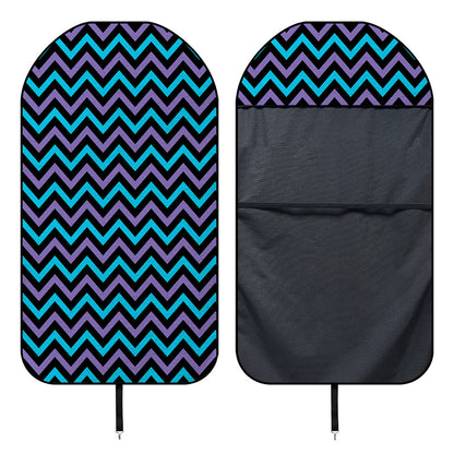Blue Purple And Black Chevron Print Waterproof Car Seat Cover