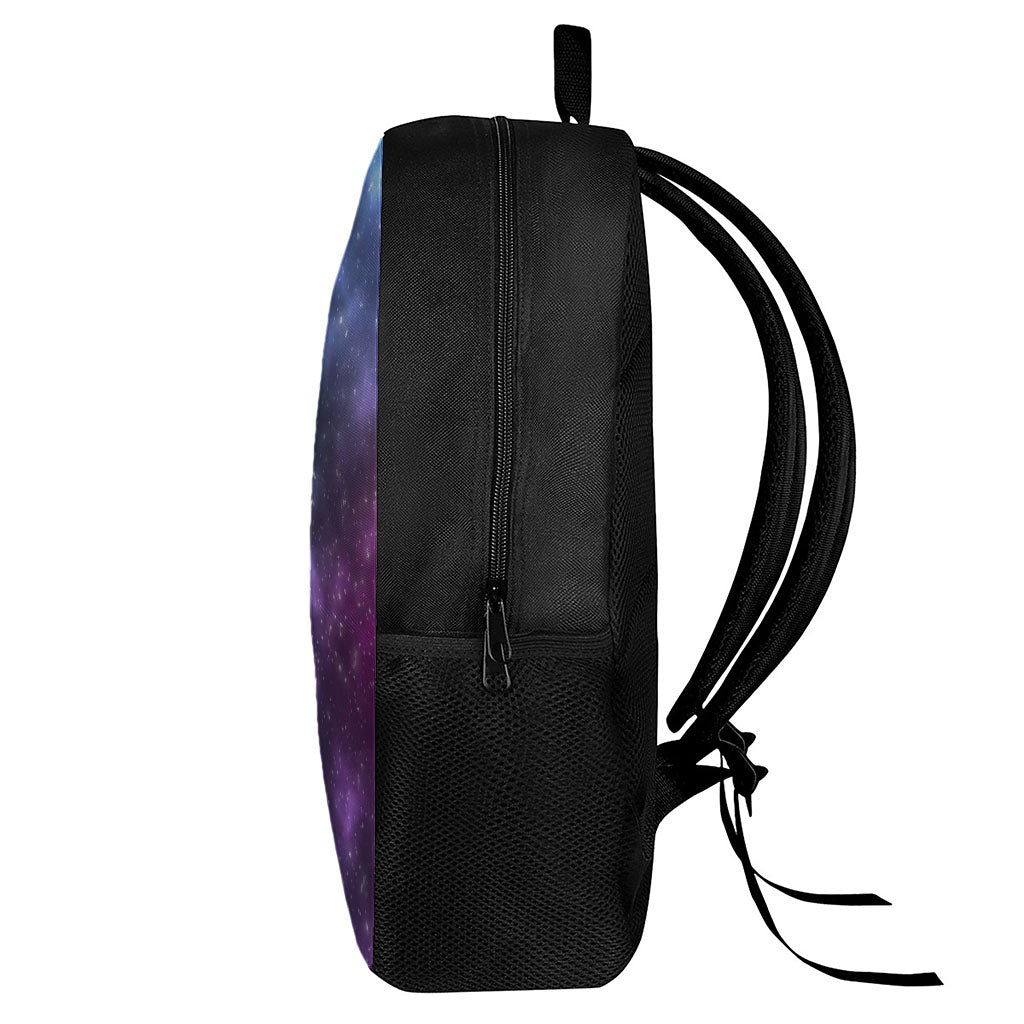 Blue Purple Cosmic Galaxy Space Print 17 Inch Backpack