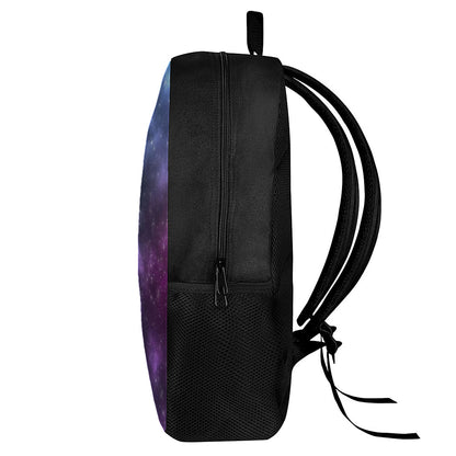 Blue Purple Cosmic Galaxy Space Print 17 Inch Backpack