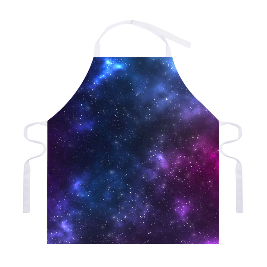 Blue Purple Cosmic Galaxy Space Print Adjustable Apron