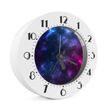 Blue Purple Cosmic Galaxy Space Print Alarm Clock