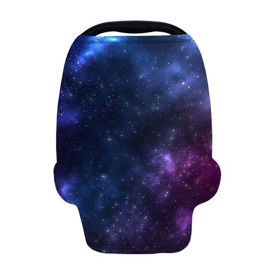 Blue Purple Cosmic Galaxy Space Print Baby Seat Cover