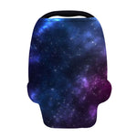 Blue Purple Cosmic Galaxy Space Print Baby Seat Cover