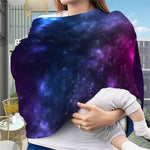Blue Purple Cosmic Galaxy Space Print Baby Seat Cover