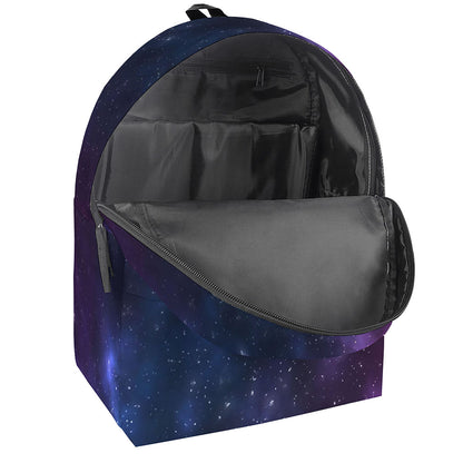 Blue Purple Cosmic Galaxy Space Print Backpack