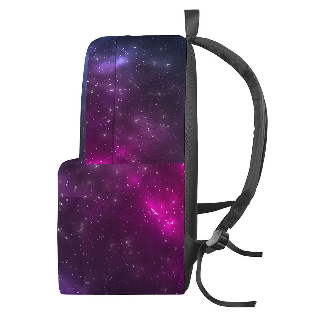 Blue Purple Cosmic Galaxy Space Print Backpack