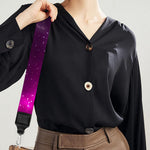 Blue Purple Cosmic Galaxy Space Print Bag Strap