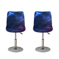 Blue Purple Cosmic Galaxy Space Print Bar Stool Covers