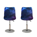 Blue Purple Cosmic Galaxy Space Print Bar Stool Covers