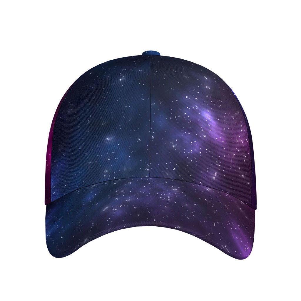 Blue Purple Cosmic Galaxy Space Print Baseball Cap