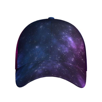 Blue Purple Cosmic Galaxy Space Print Baseball Cap