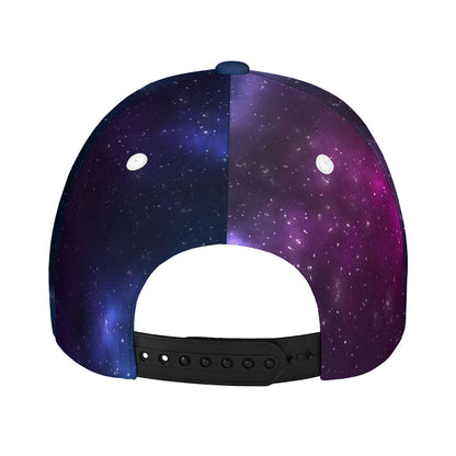 Blue Purple Cosmic Galaxy Space Print Baseball Cap