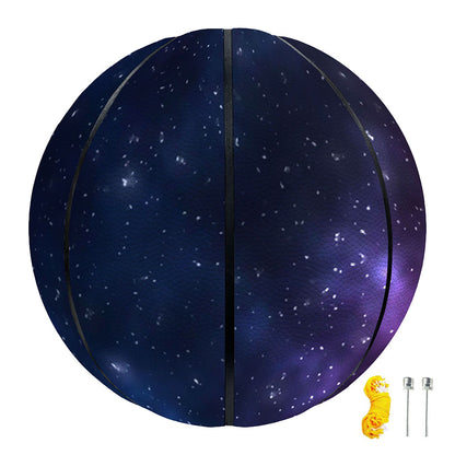 Blue Purple Cosmic Galaxy Space Print Basketball
