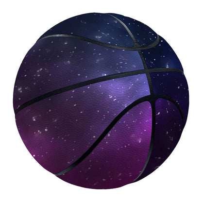Blue Purple Cosmic Galaxy Space Print Basketball